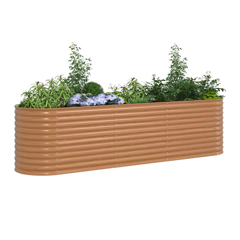 Garden Raised Bed Brown 320 x 80 x 81 cm Steel