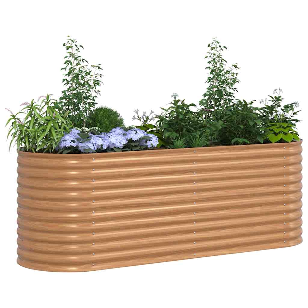 Garden Raised Bed Brown 240 x 80 x 81 cm Steel