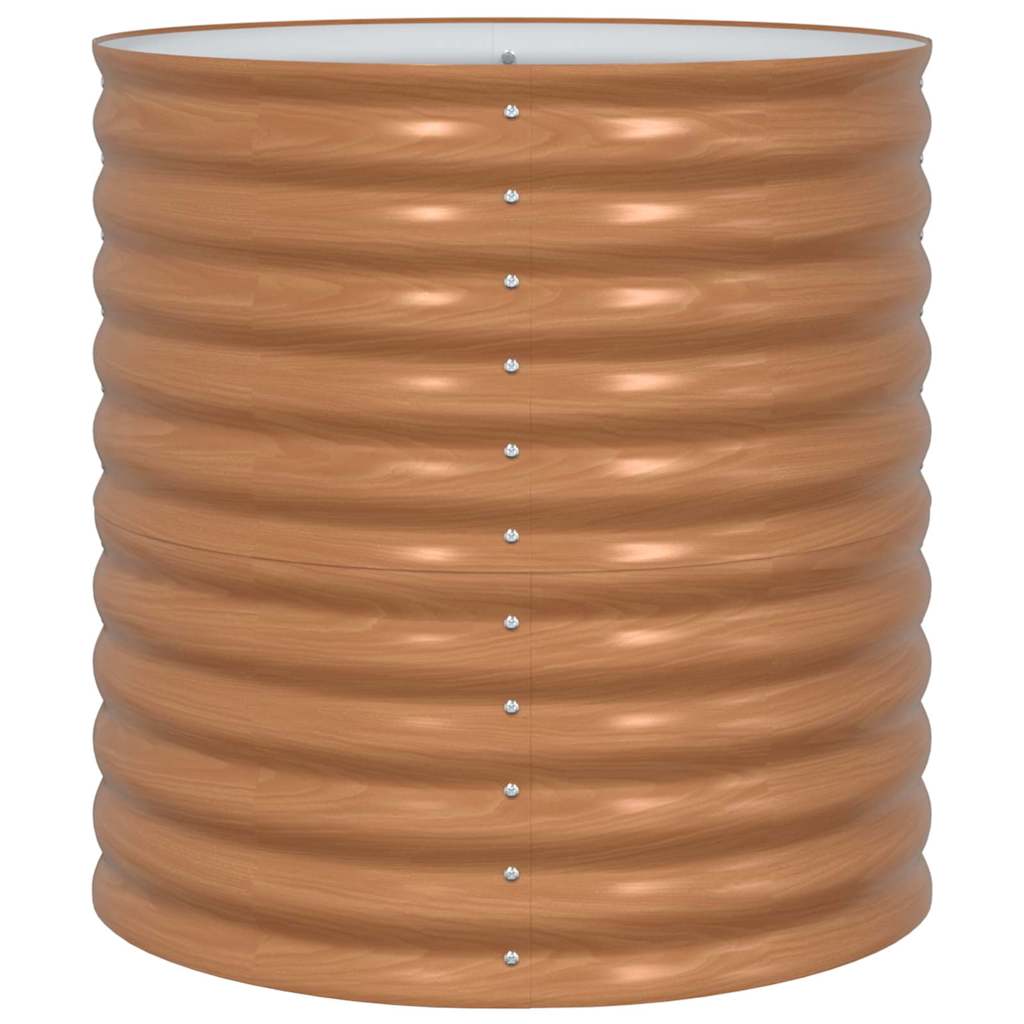 Garden Raised Bed Brown 80 x 80 x 81 cm Steel