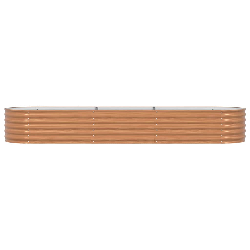 Garden Raised Bed Brown 320 x 80 x 44 cm Steel