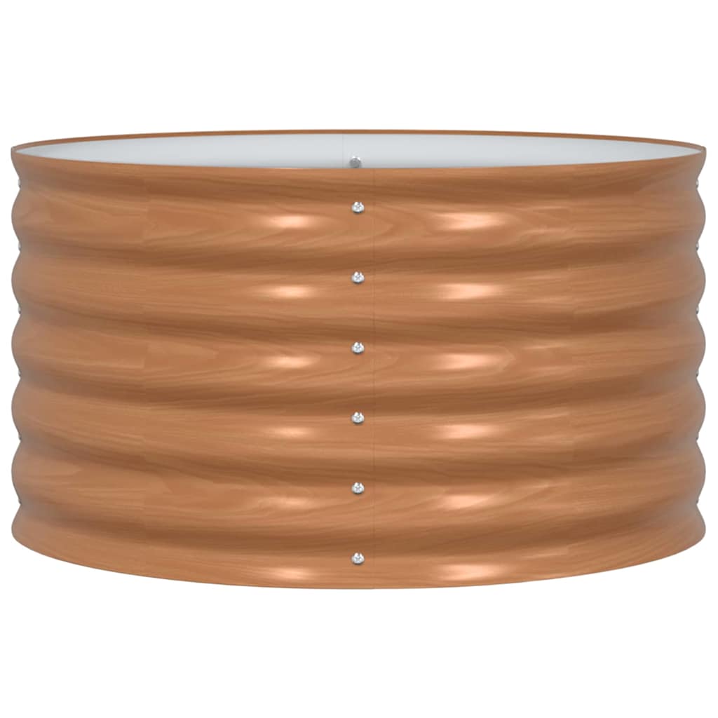 Garden Raised Bed Brown 80 x 80 x 44 cm Steel