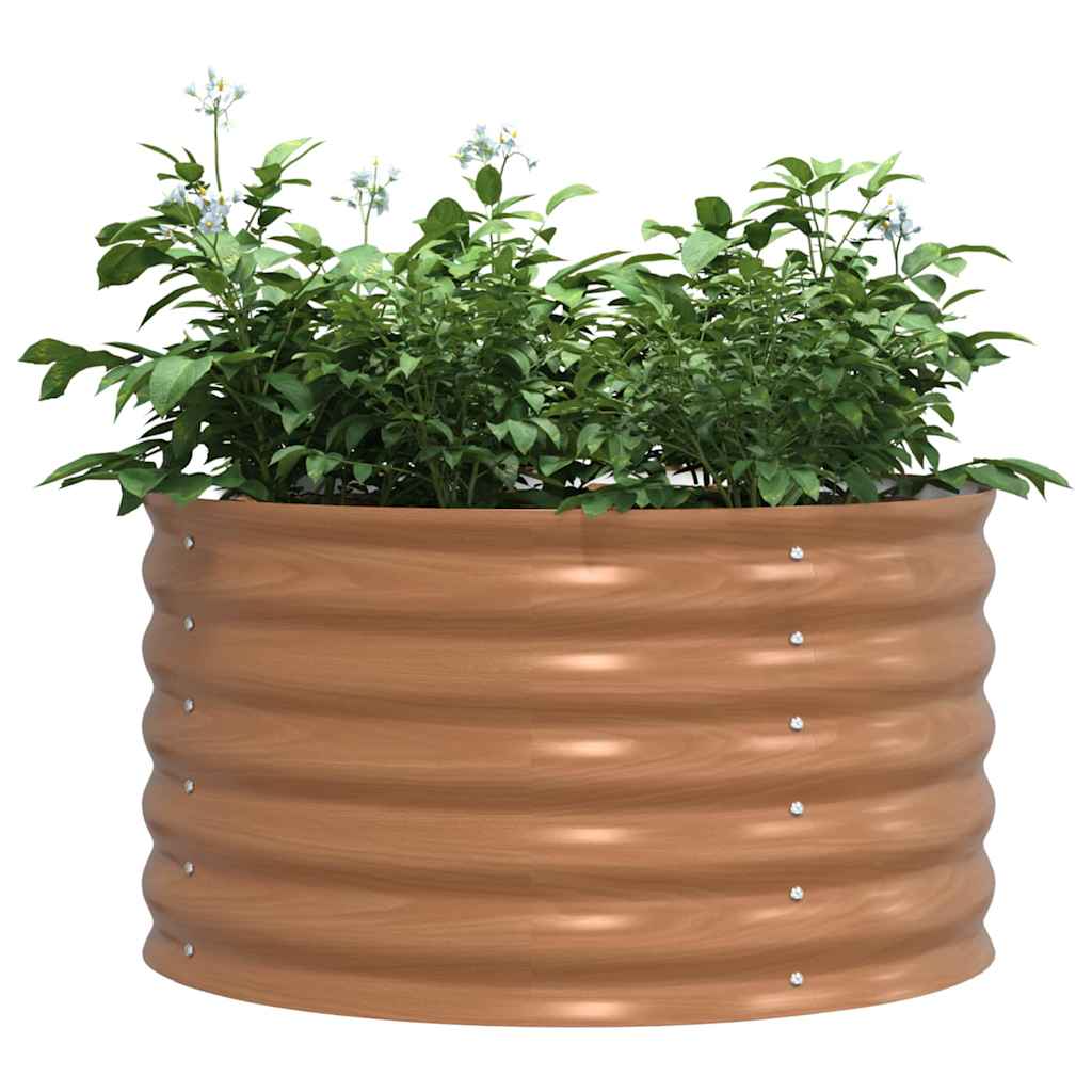 Raised Bed Brown 80 x 80 x 44 cm Steel