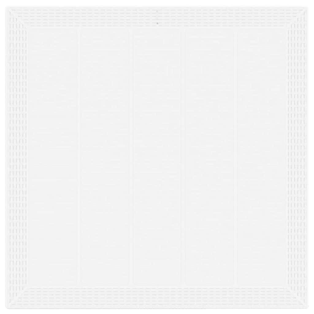 Garden Table White 100 x 100 x 73 cm Poly Rattan