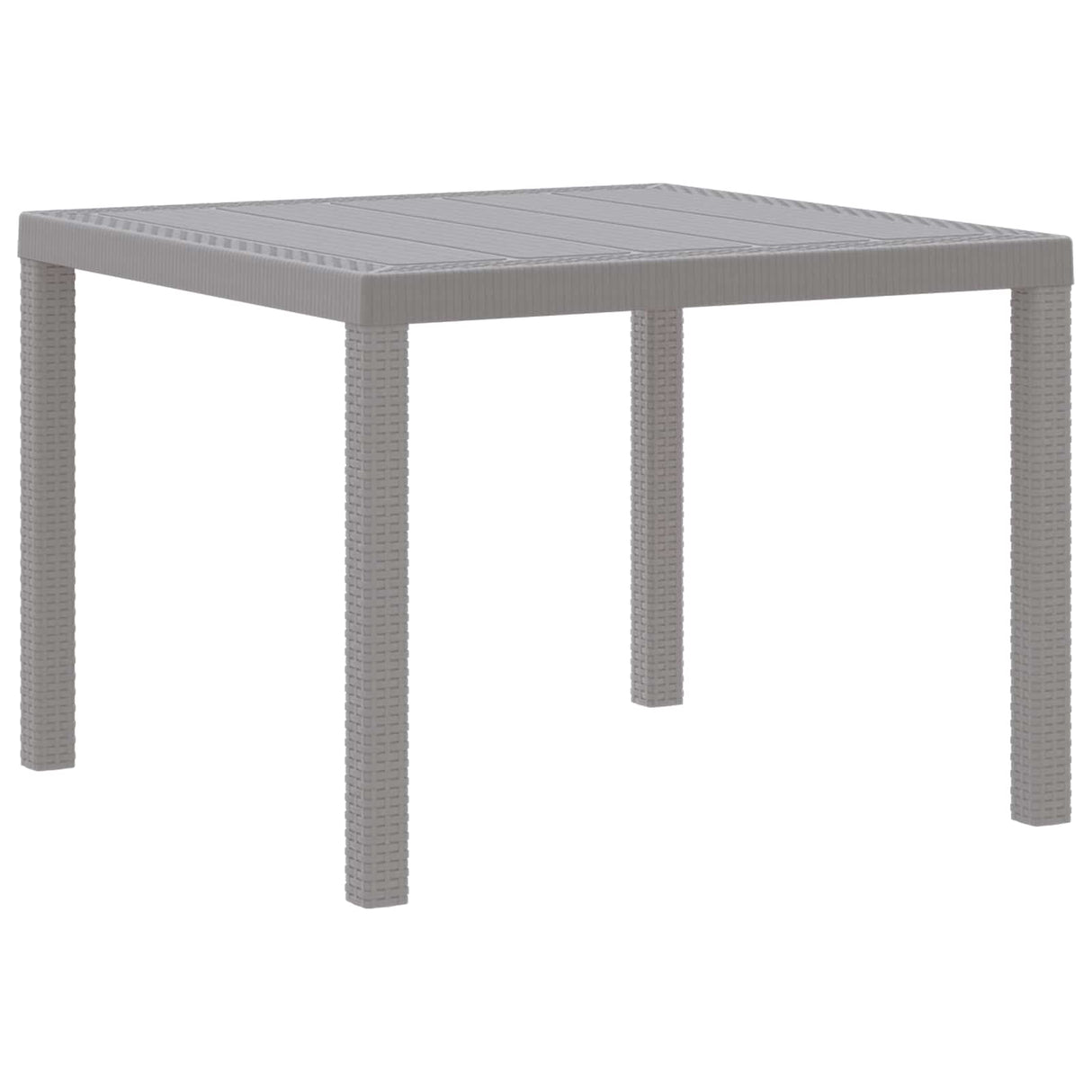 Garden Dining Table Light Grey 100 x 100 x 73 cm Poly Rattan