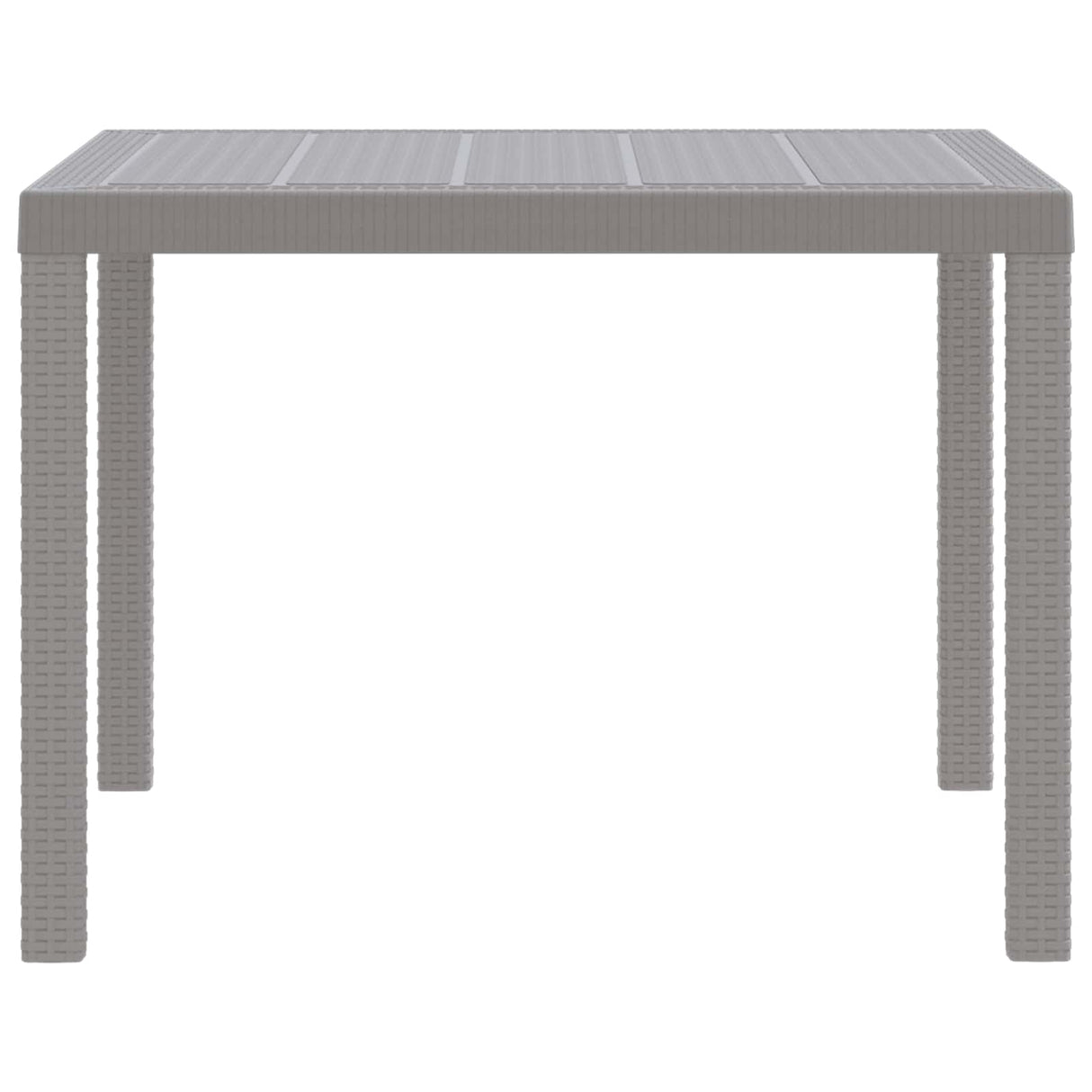 Garden Dining Table Light Grey 100 x 100 x 73 cm Poly Rattan