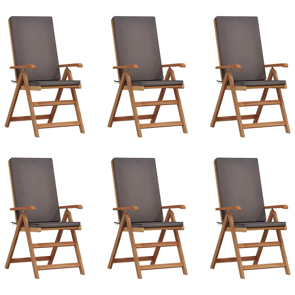 Garden Chair 6 pcs Brown 57 x 71.5 x 104cm Solid Teak wood