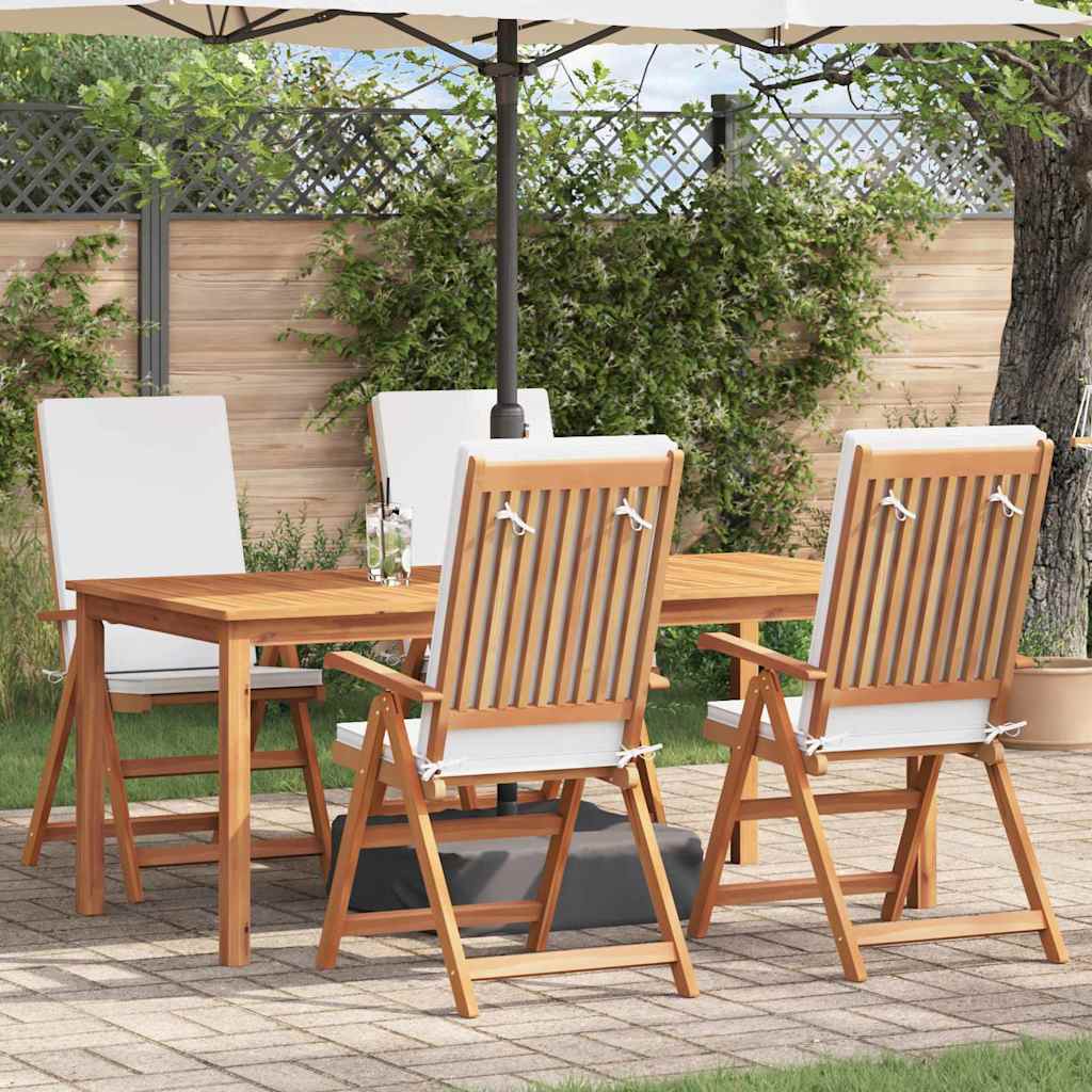 Garden Chair 4 pcs Brown 57 x 71.5 x 104cm Solid Teak wood