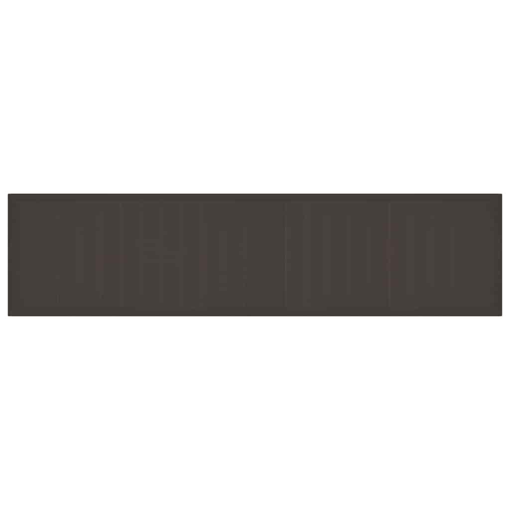 Garden Table Brown 400 x 100 x 73 cm Poly Rattan