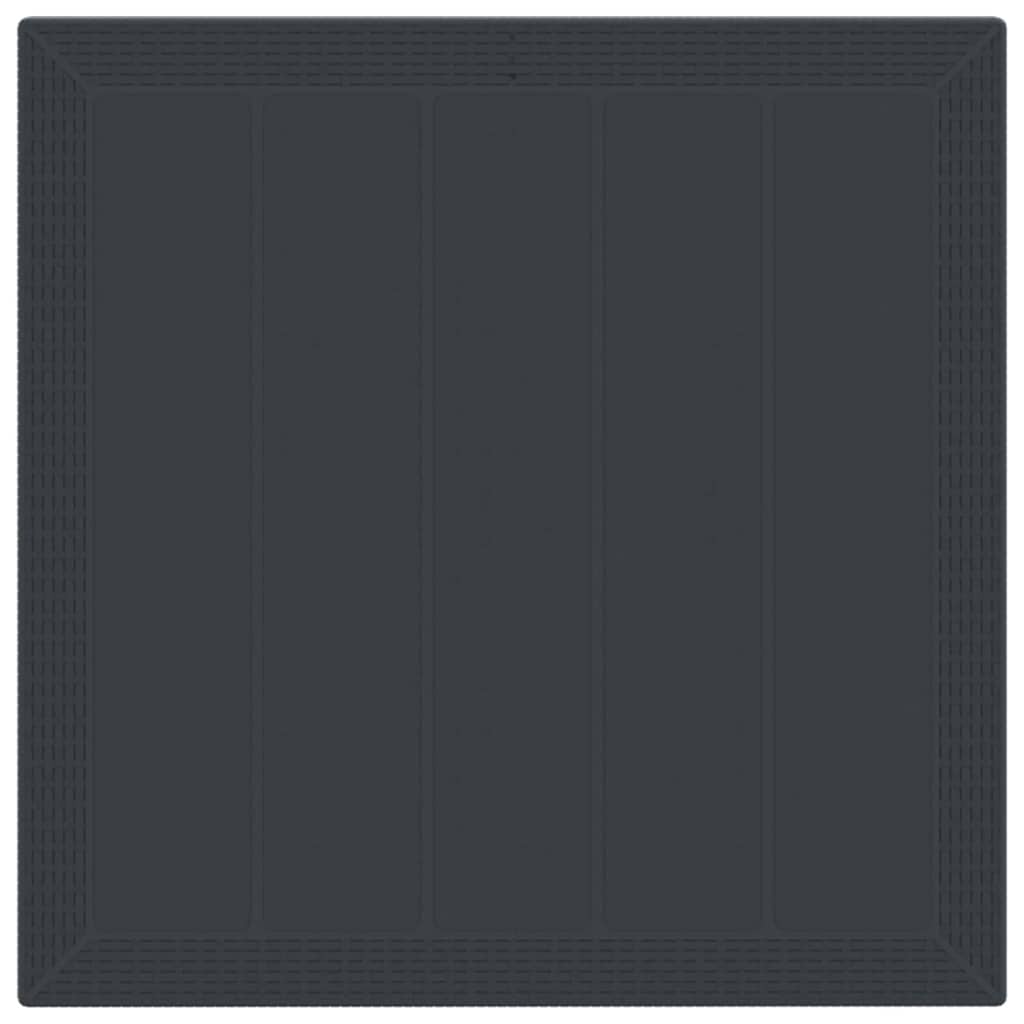 Garden Dining Set 5 pcs Anthracite Polt rattan