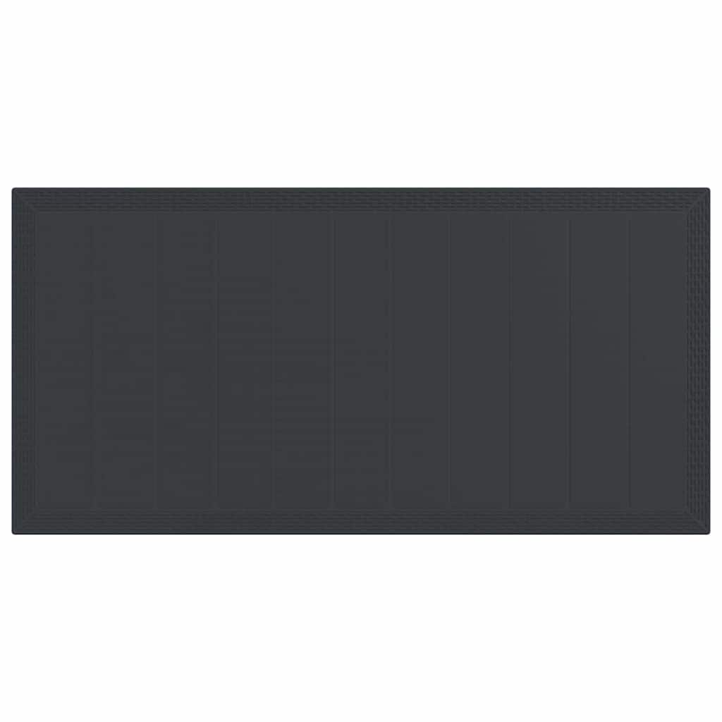 Garden Dining Set 9 pcs Anthracite Polt rattan