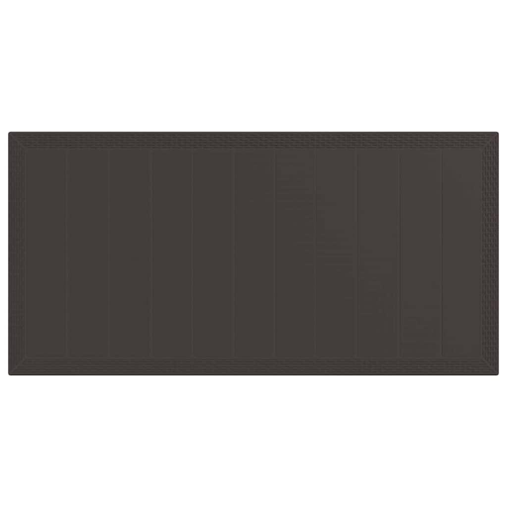 Garden Dining Set 7 pcs Brown Polt rattan