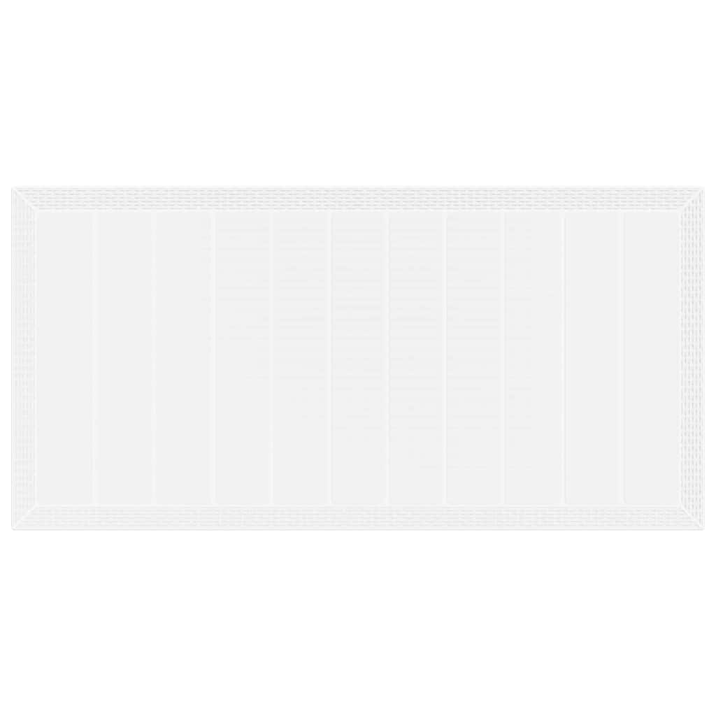 Garden Dining Set 7 pcs White Polt rattan