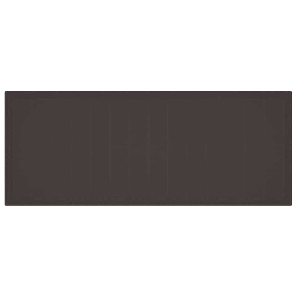 Garden Dining Set 9 pcs Brown Polt rattan