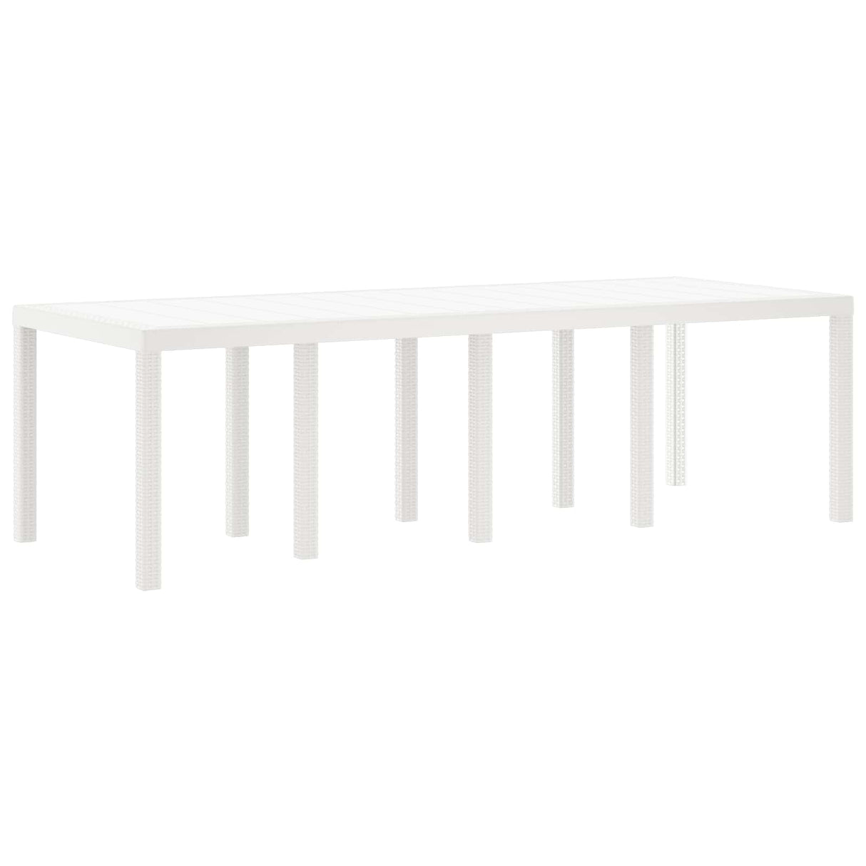Garden Dining Set 9 pcs White Polypropylene
