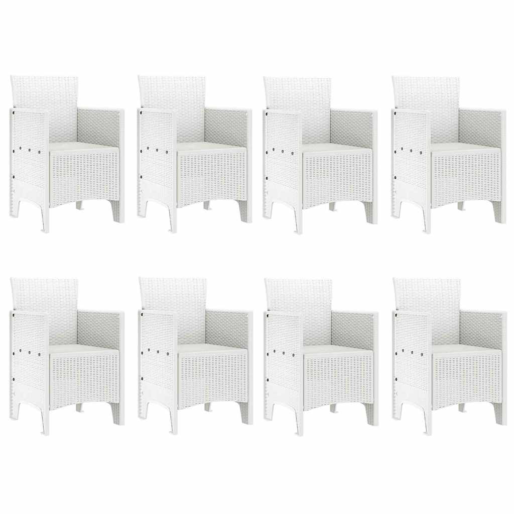 Garden Dining Set 9 pcs Light Grey Polt rattan