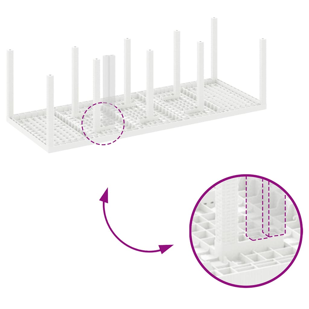 Garden Dining Set 9 pcs Light Grey Polt rattan