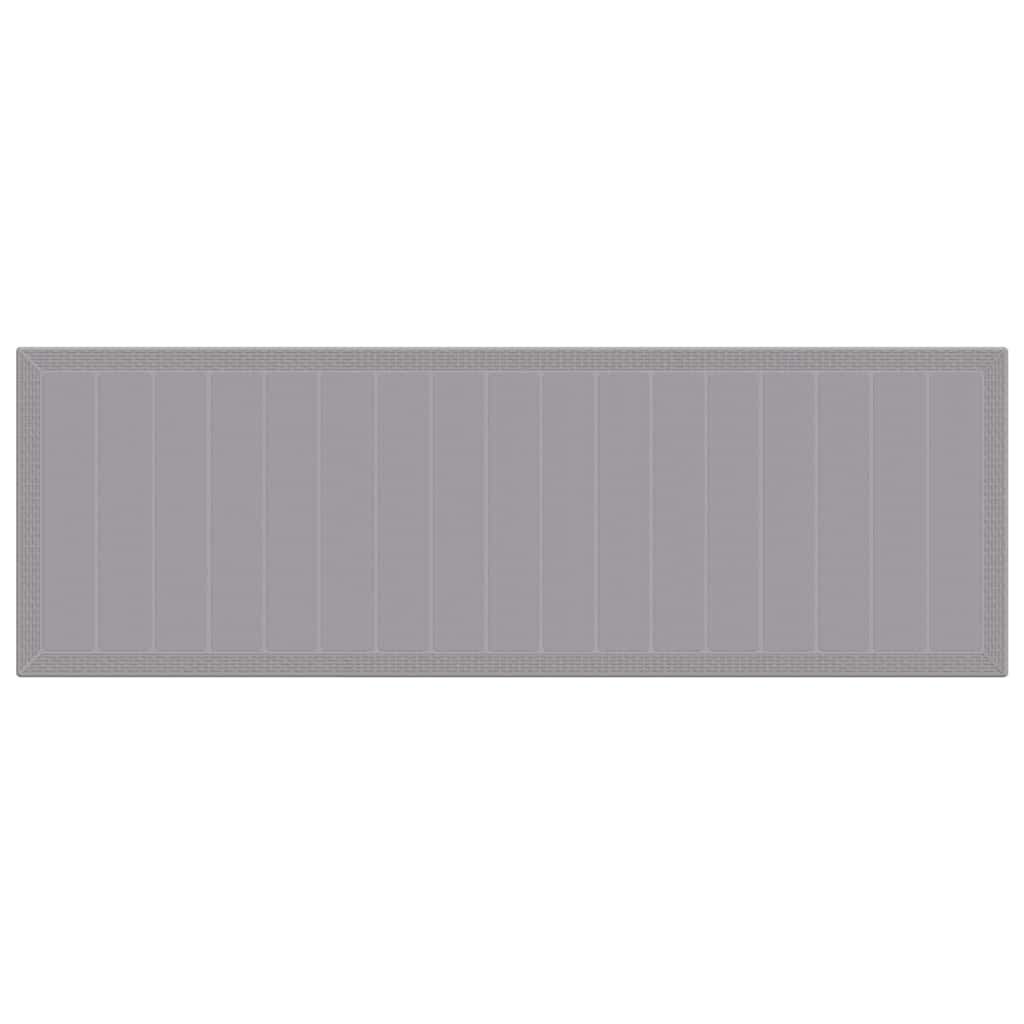 Garden Dining Set 11 pcs Light grey Polypropylene