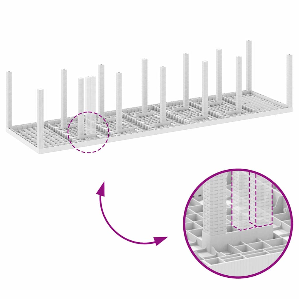 Garden Dining Set 13 pcs White Polt rattan