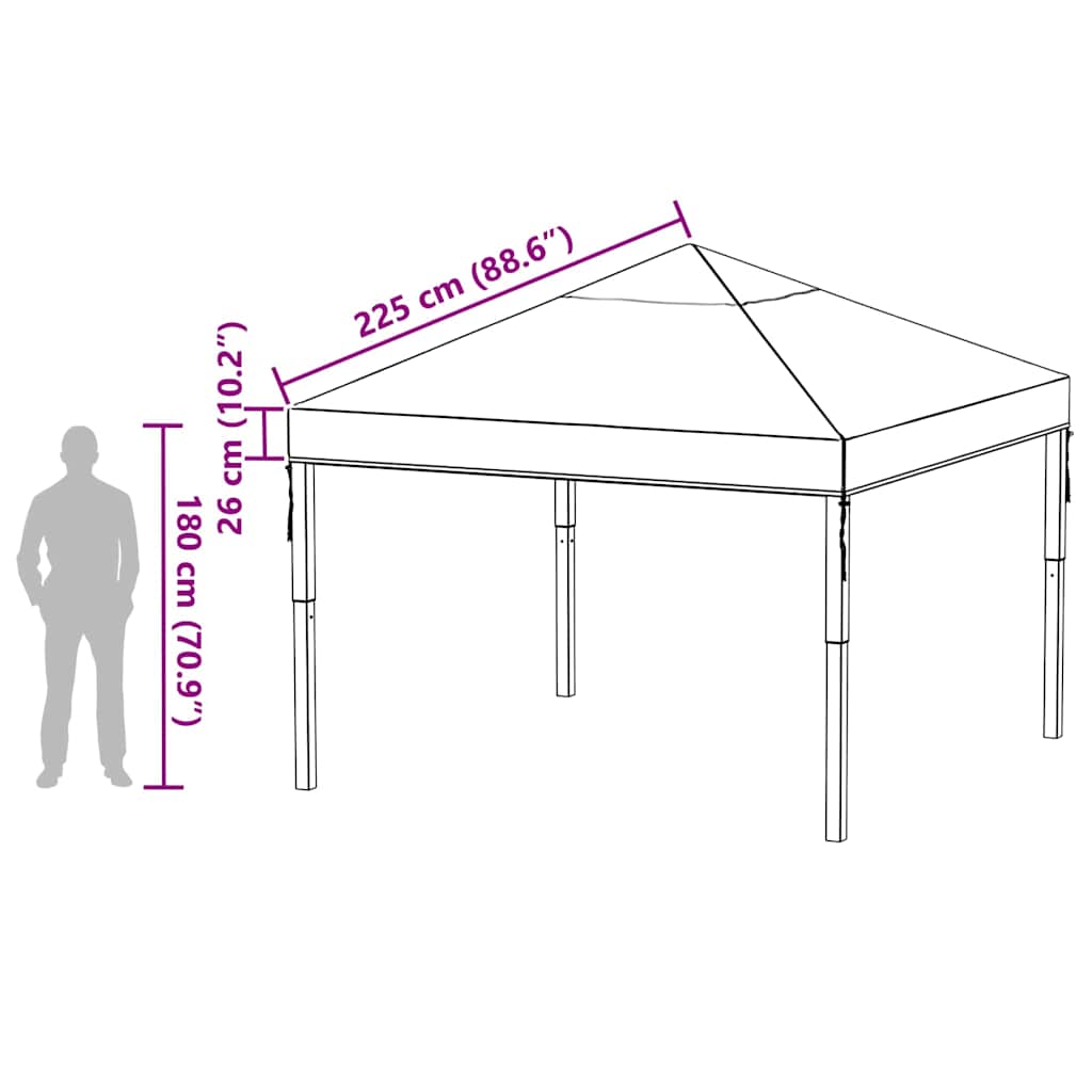 Gazebo Cover Replacement 3 x 3 m PVC