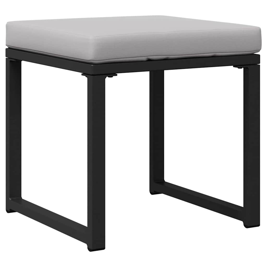 Garden Sofa Set Black Steel