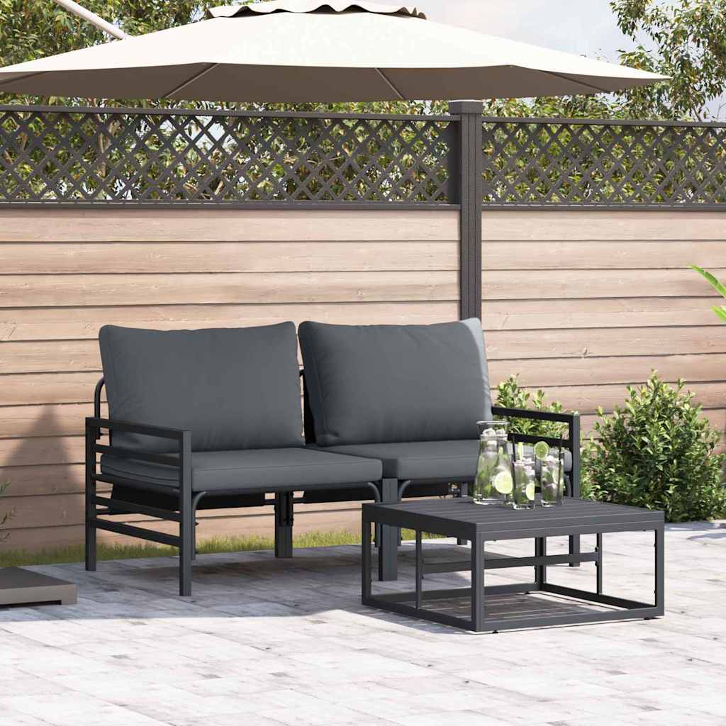 Garden Sofa Set Anthracite Steel