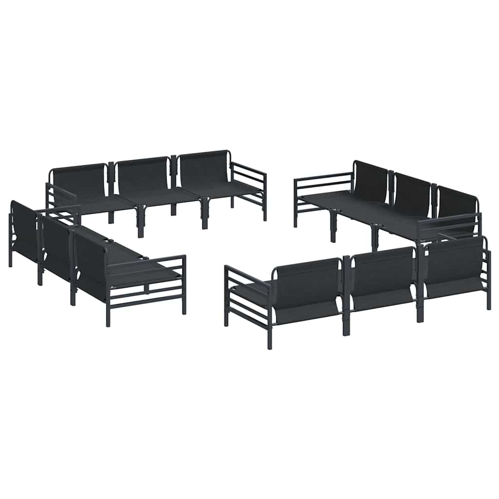 Garden Sofa Set Anthracite Steel