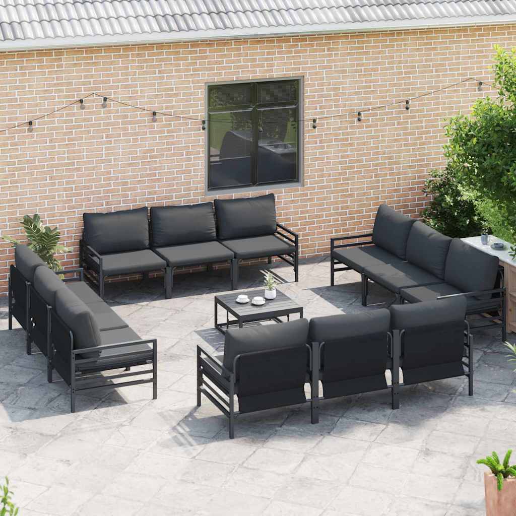 Garden Sofa Set Anthracite Steel