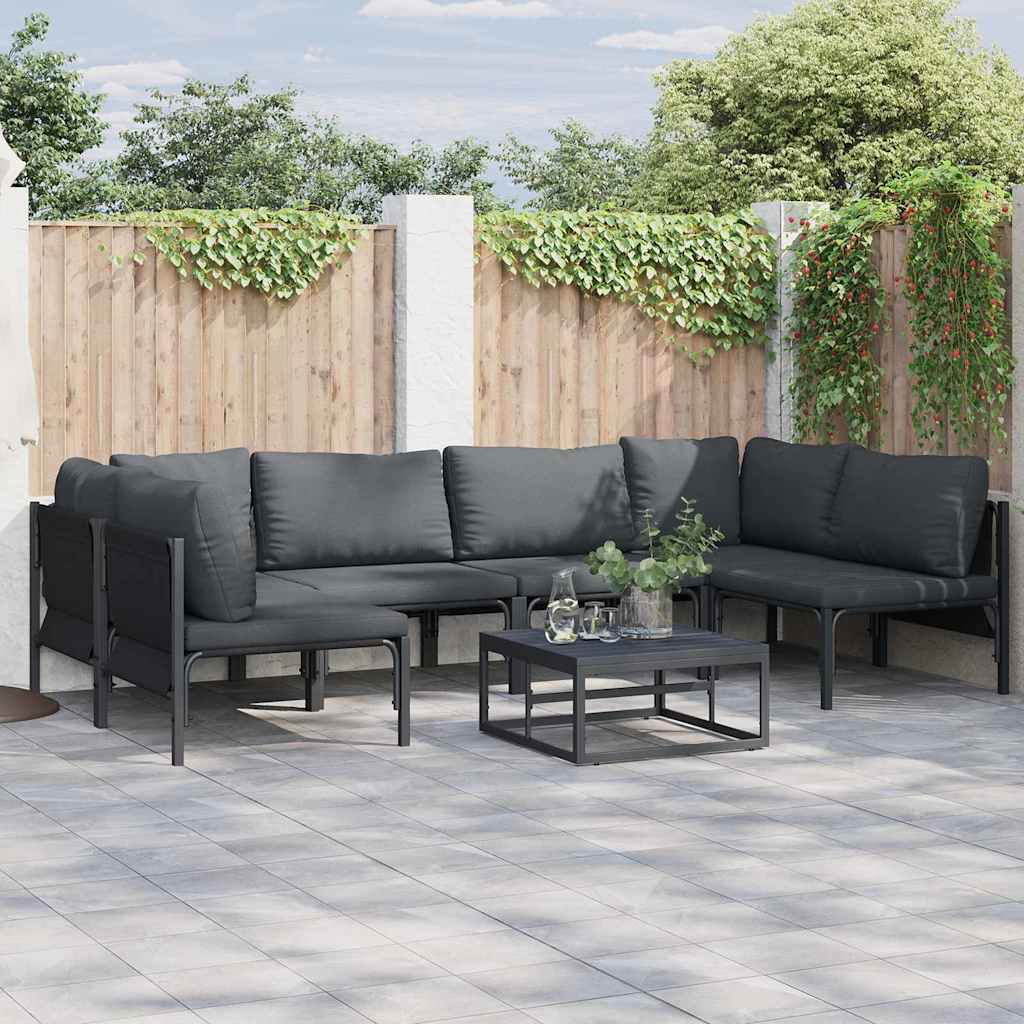 Garden Sofa Set Anthracite Steel