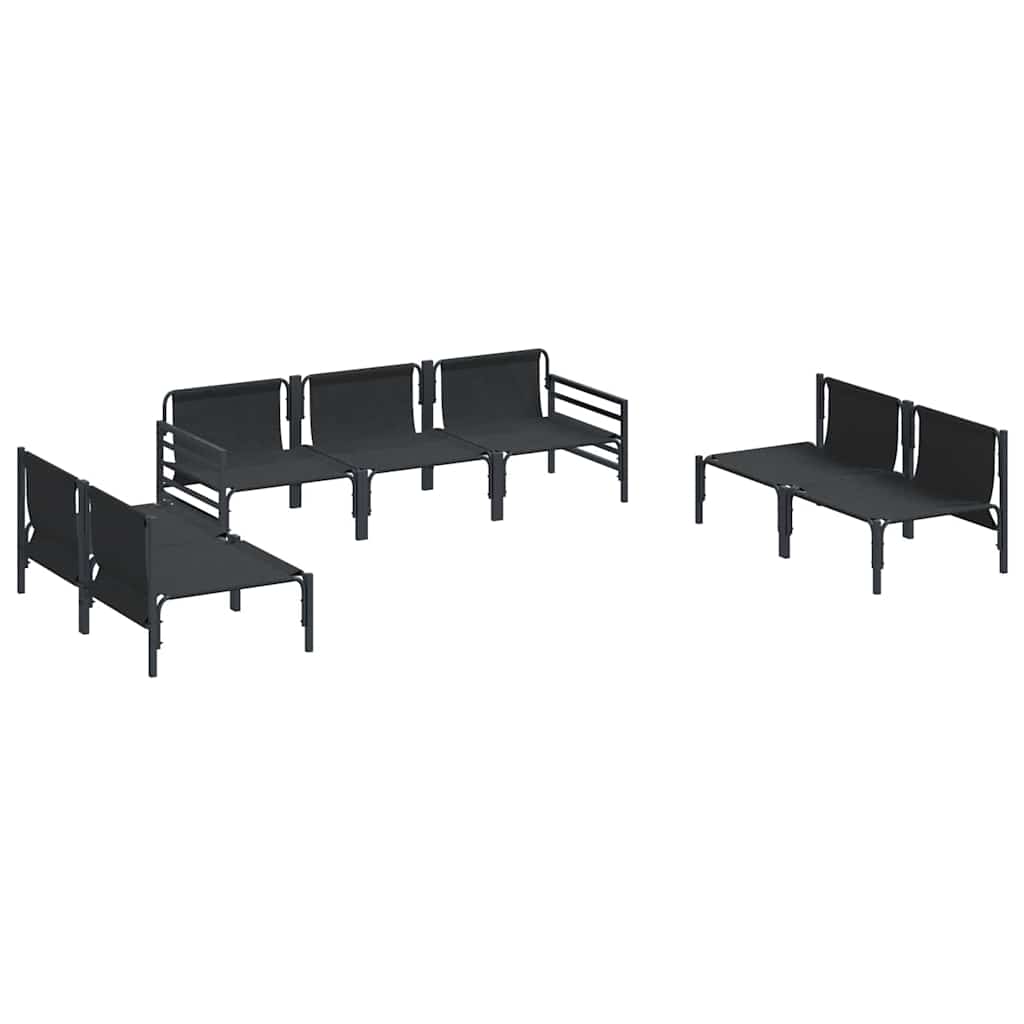 Garden Sofa Set 7 pcs Anthracite Steel