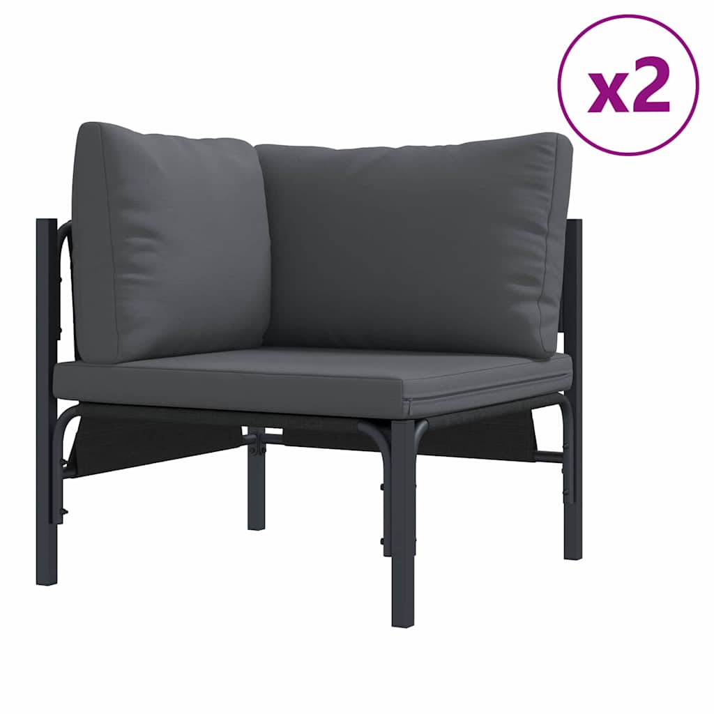 Garden Sofa Set 8 pcs Anthracite Steel