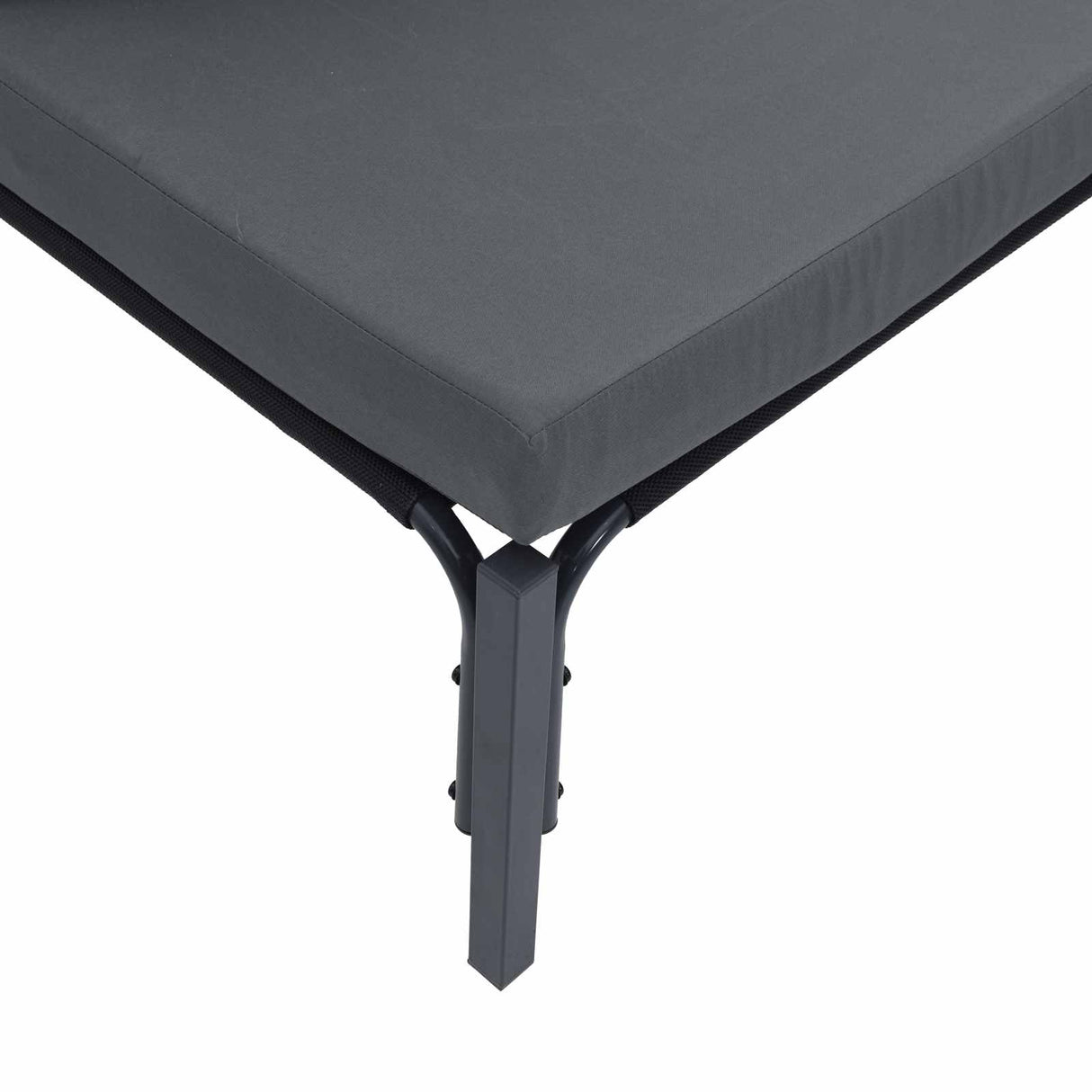 Garden Sofa Set with Cushion 9 pcs Black Steel