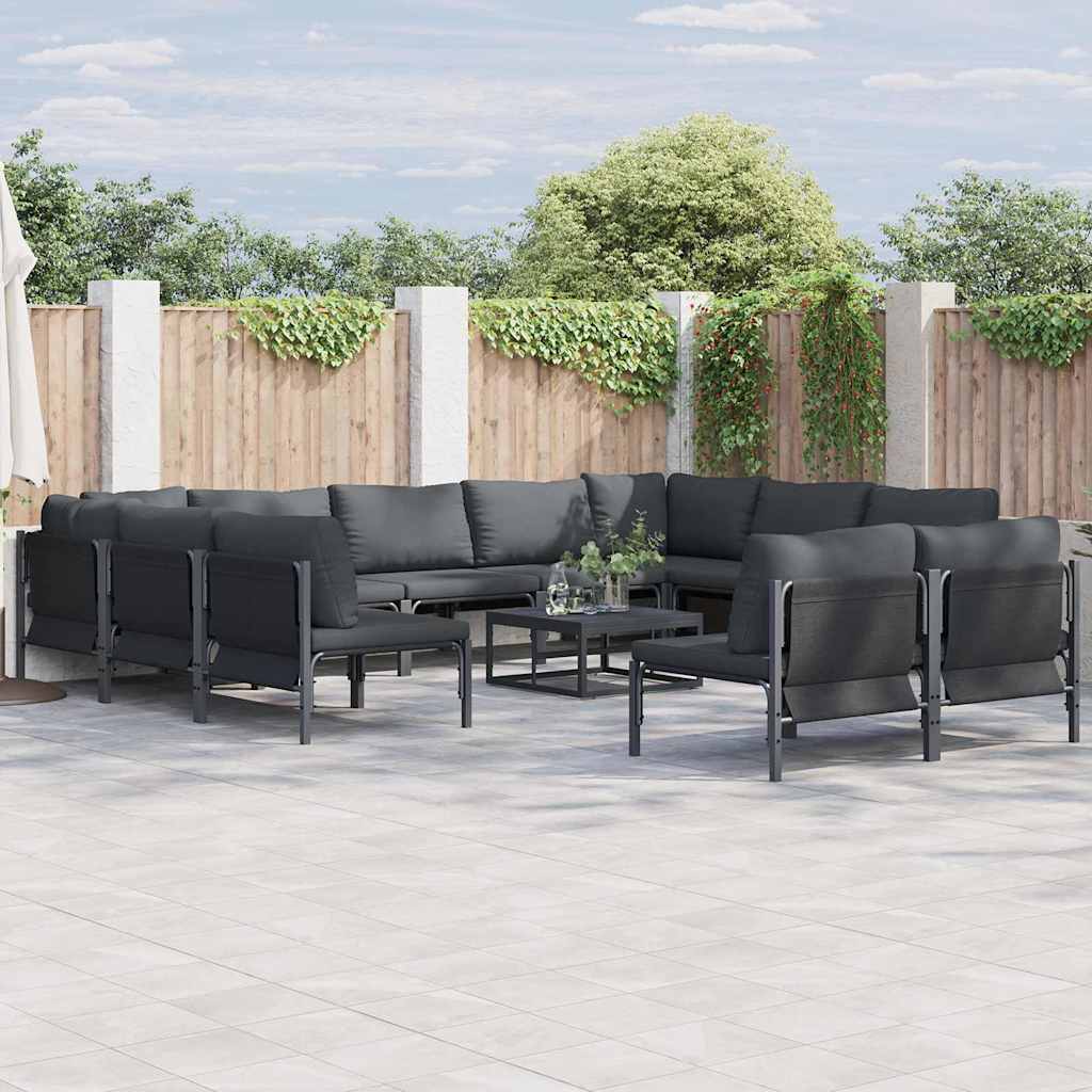 Garden Sofa Set Anthracite Steel