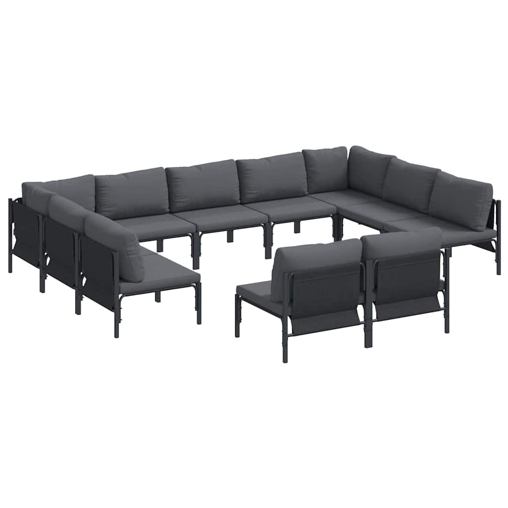 Garden Sofa Set Anthracite Steel