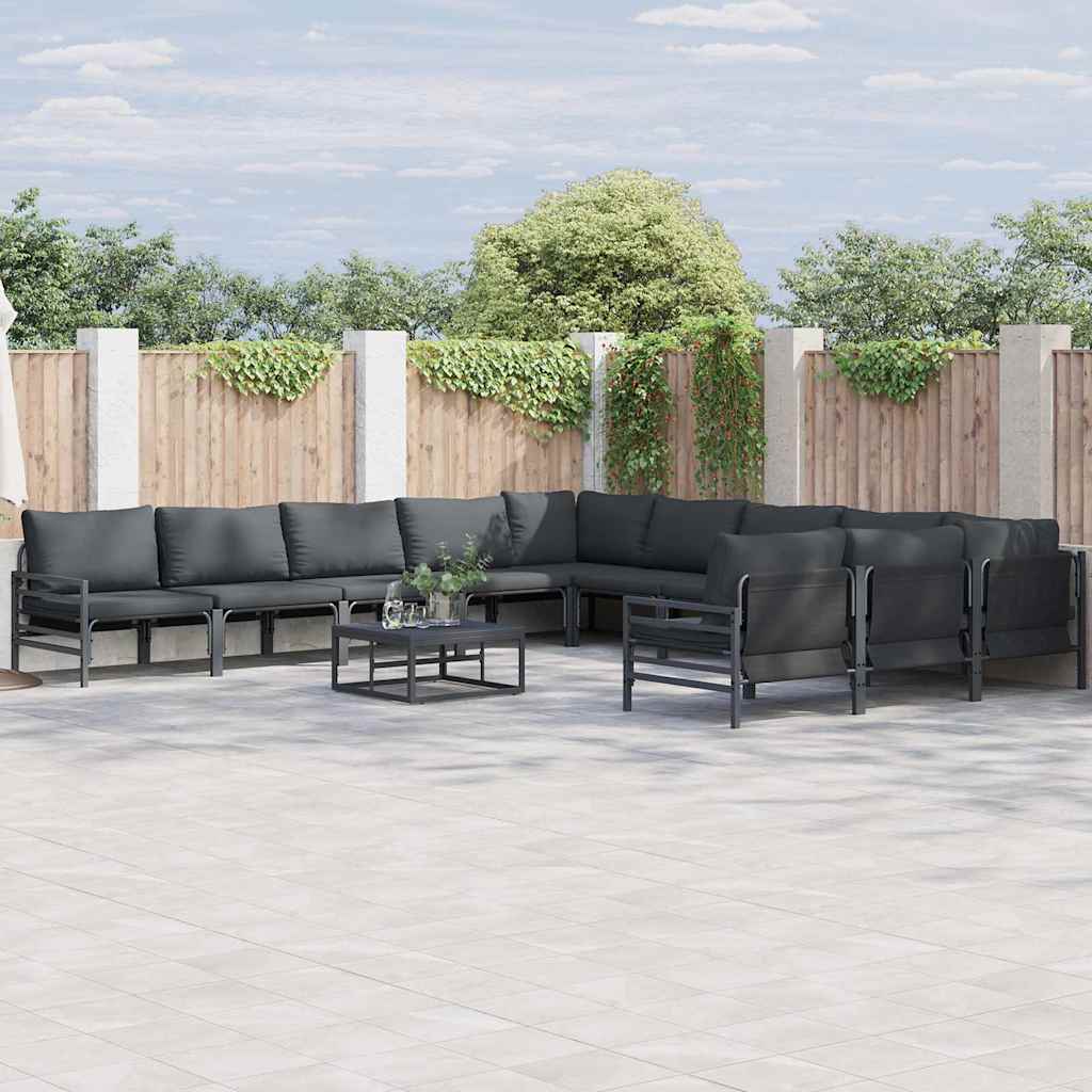 Garden Sofa Set Anthracite Steel