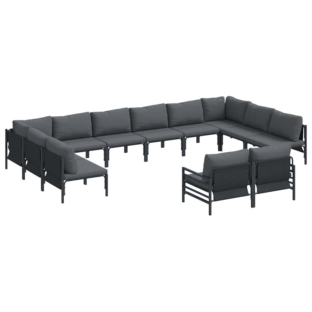Garden Sofa Set Anthracite Steel