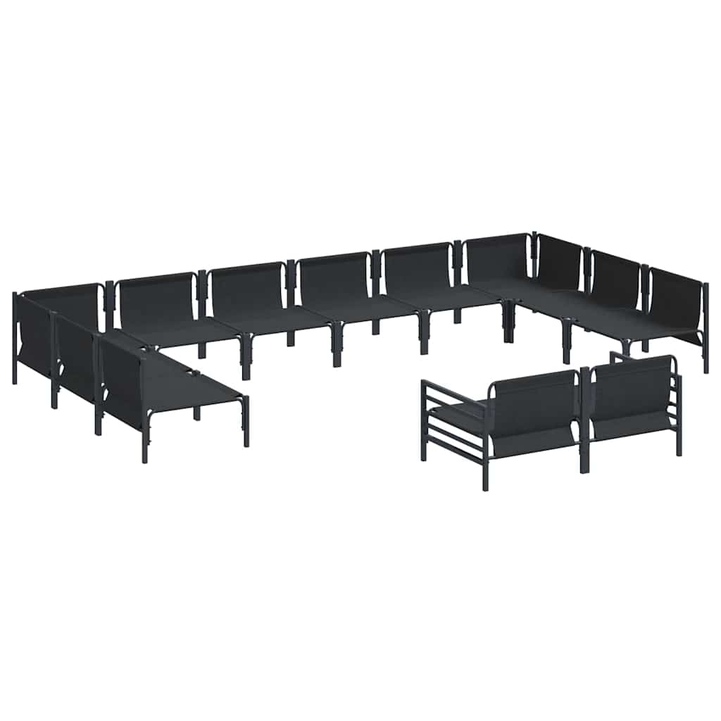 Garden Sofa Set Anthracite Steel