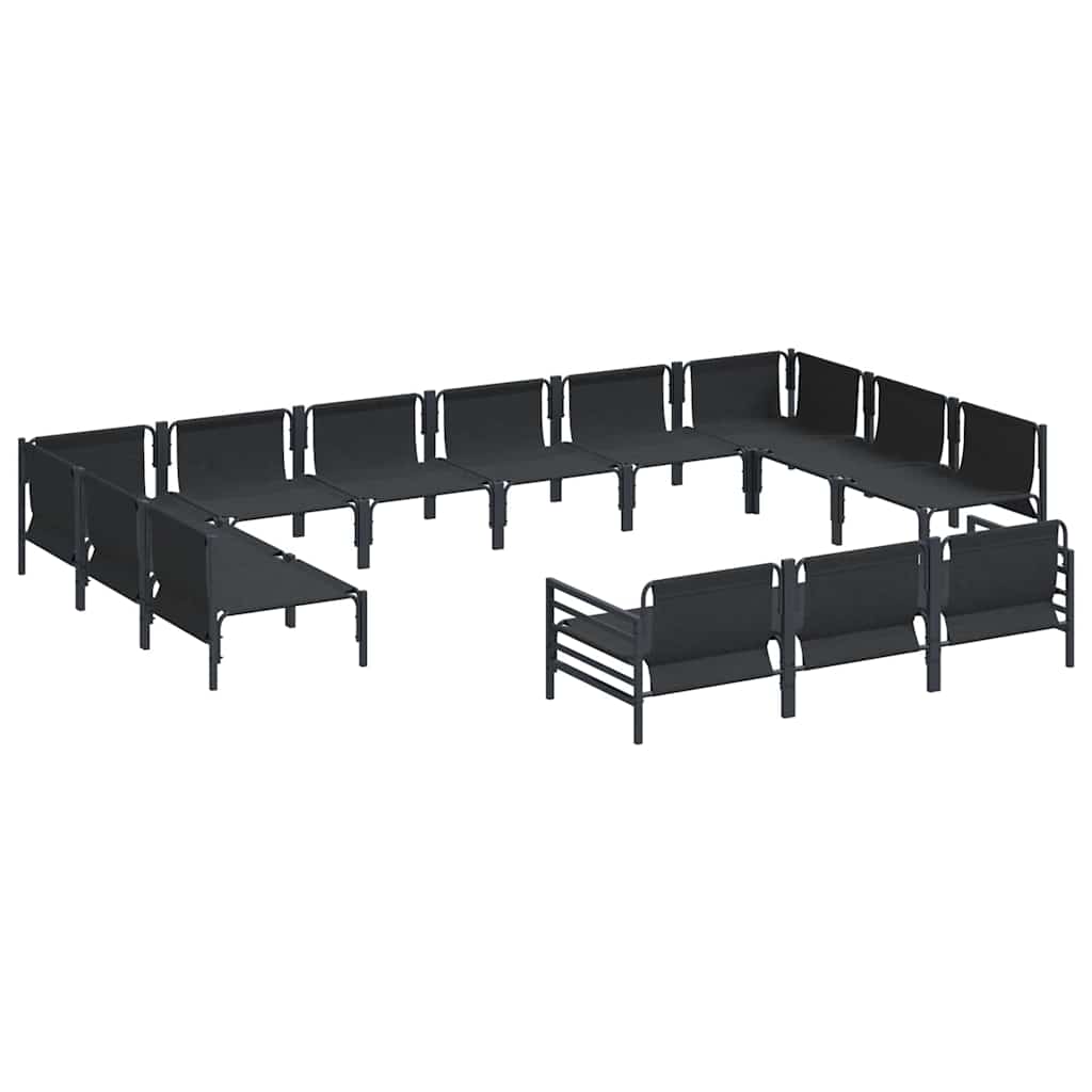 Garden Sofa Set 13 pcs Anthracite Steel
