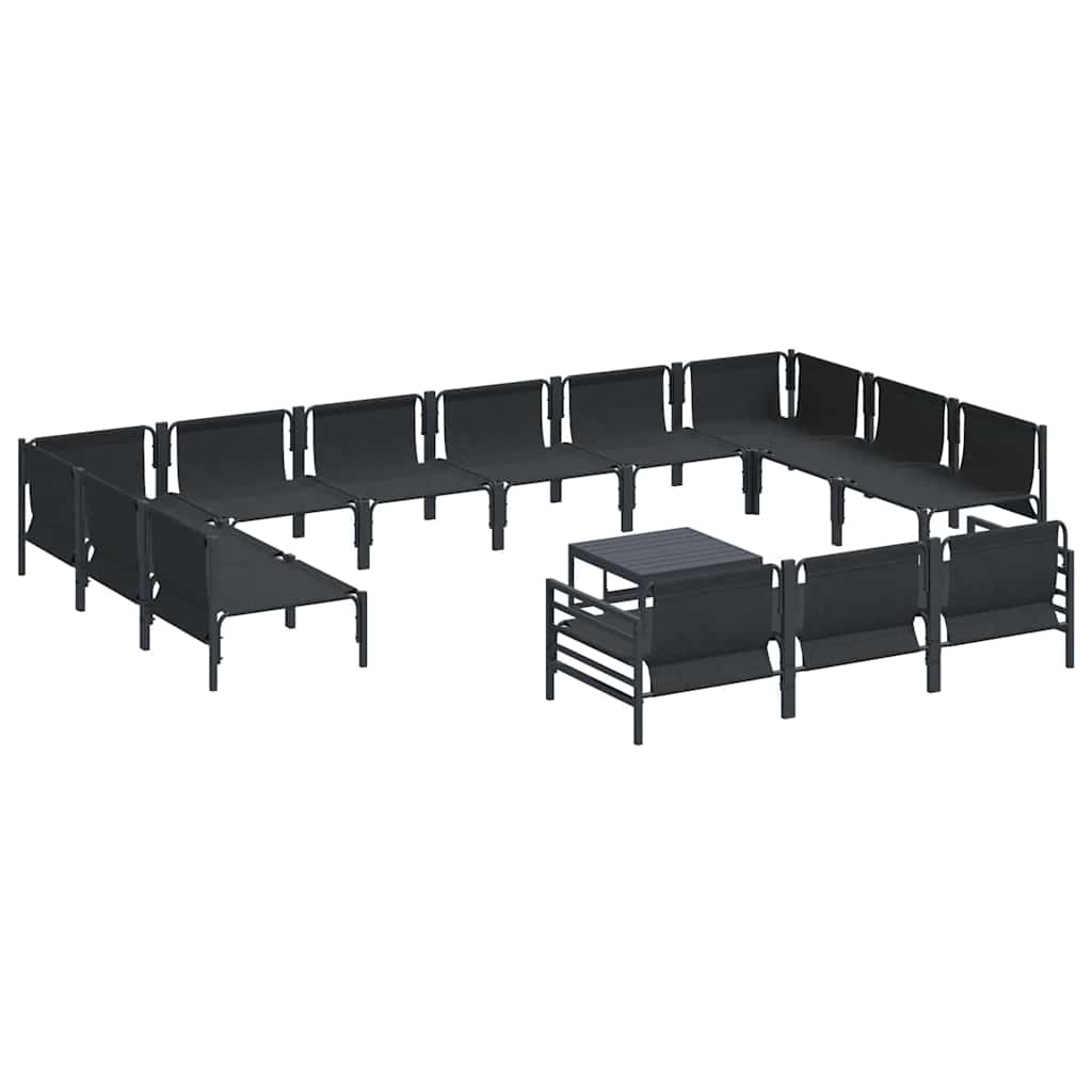 Garden Sofa Set 14 pcs Anthracite Steel