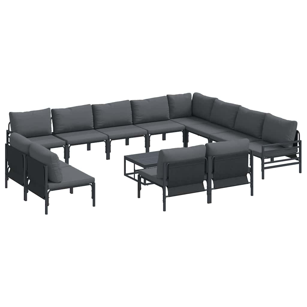 Garden Sofa Set Anthracite Steel