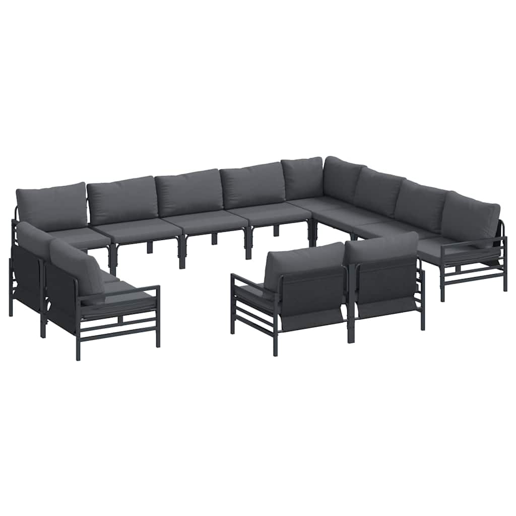 Garden Sofa Set Anthracite Steel