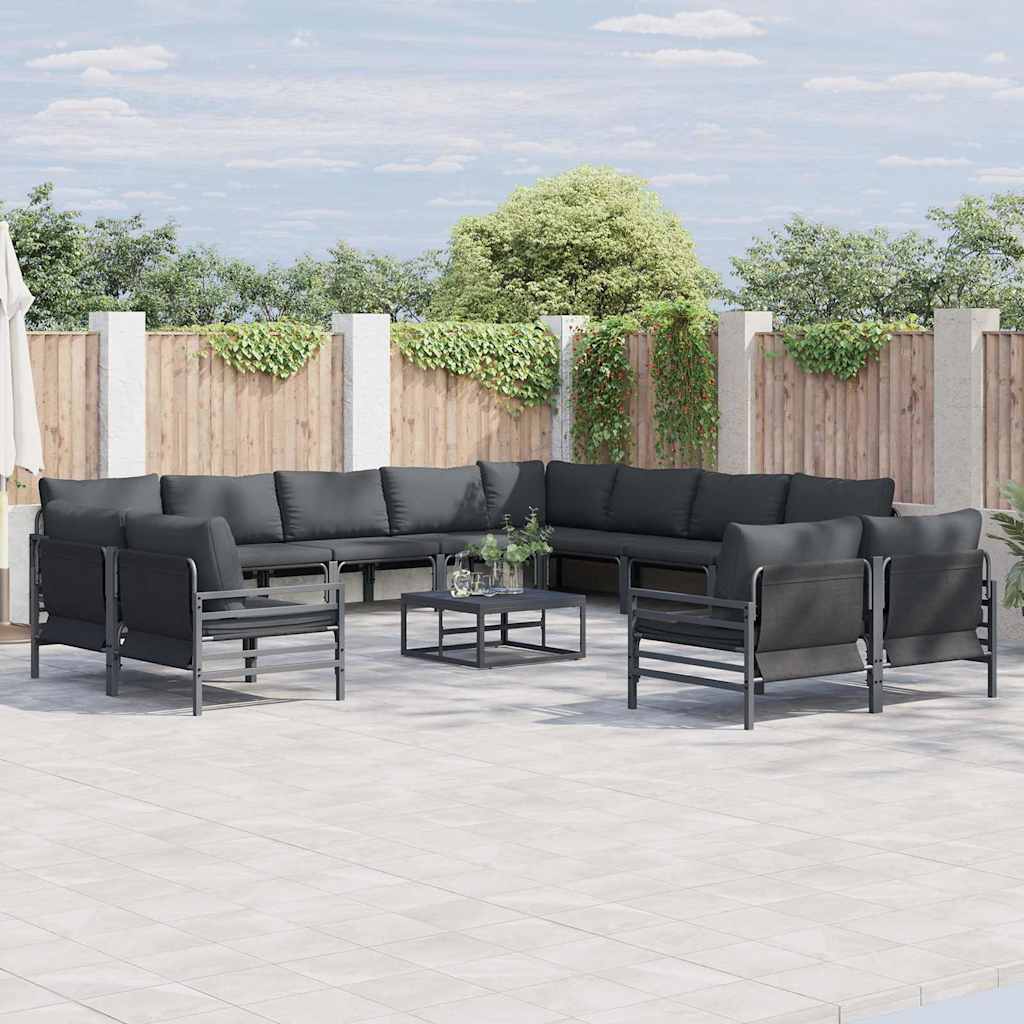 Garden Sofa Set Anthracite Steel