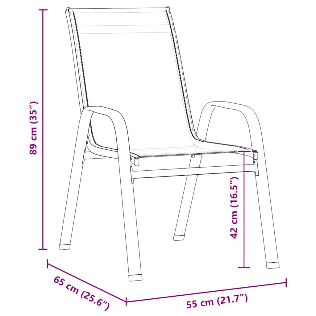 Garden Dining Set 3 pcs Brown Textilene and steel