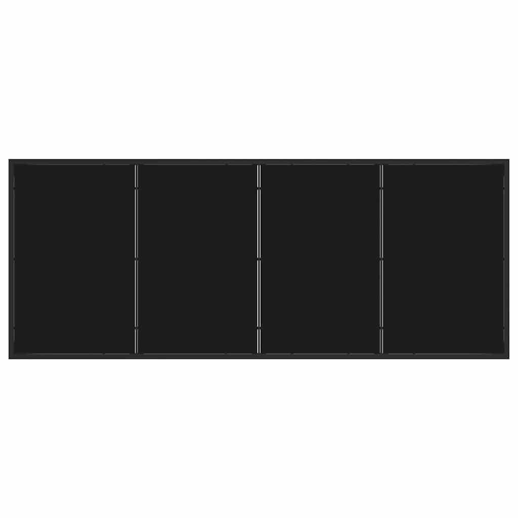 Garden Dining Set 9 pcs Black Coffee Powder-Coated Steel