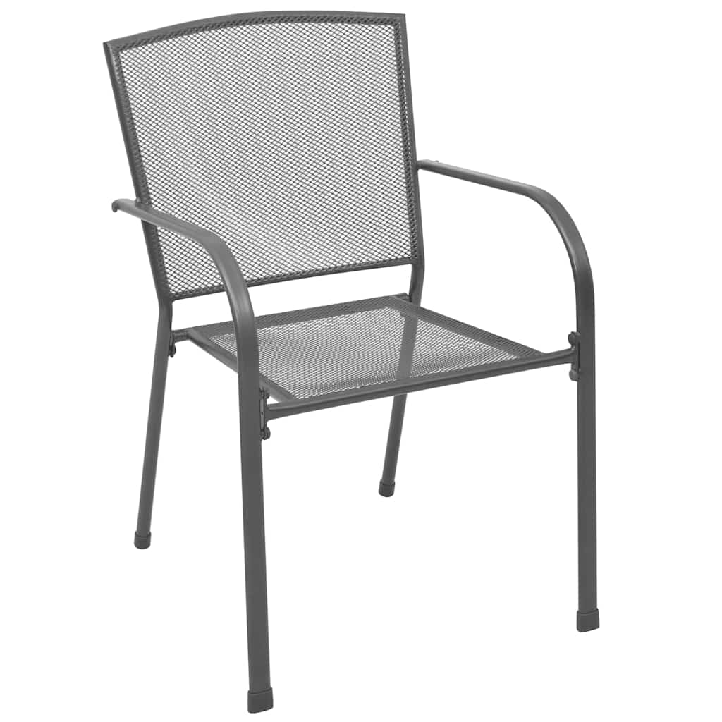 Garden Dining Set 3 pcs Anthracite Steel