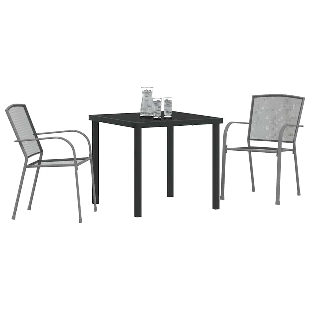 Garden Dining Set 3 pcs Anthracite Steel
