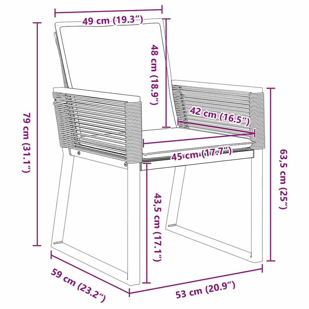 Garden Dining Set 5 pcs Black Poly rattan