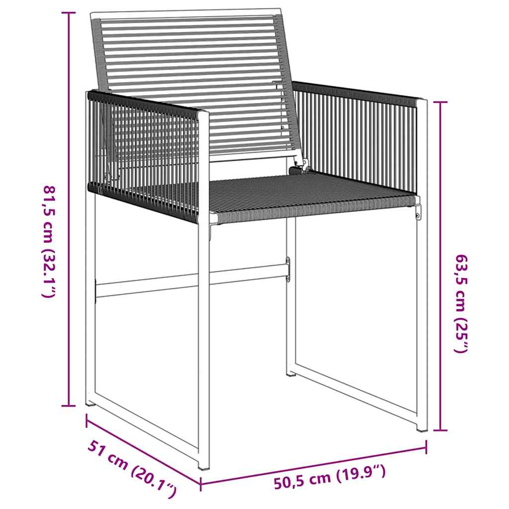 Garden Dining Set 9 pcs Black Powder-Coated Steel