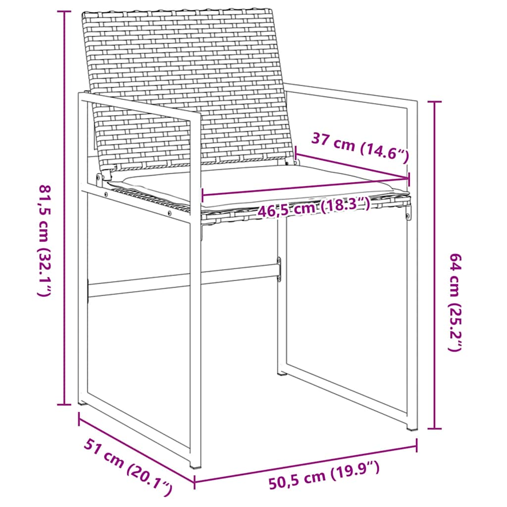 Garden Dining Set 5 pcs Black Poly rattan