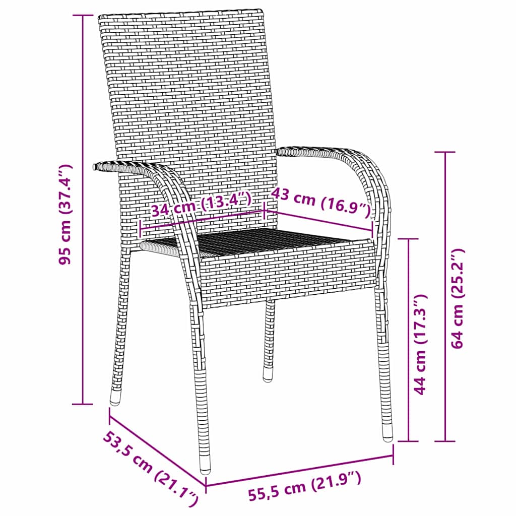 Garden Dining Set 5 pcs Black Poly rattan
