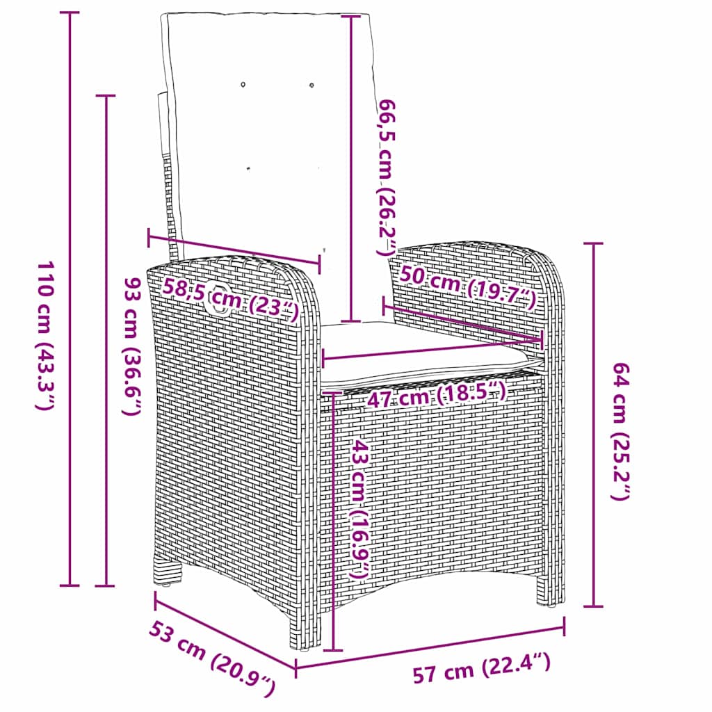 Garden Dining Set 3 pcs Grey Poly Rattan
